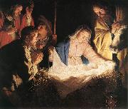 HONTHORST, Gerrit van Adoration of the Shepherds  sf oil painting